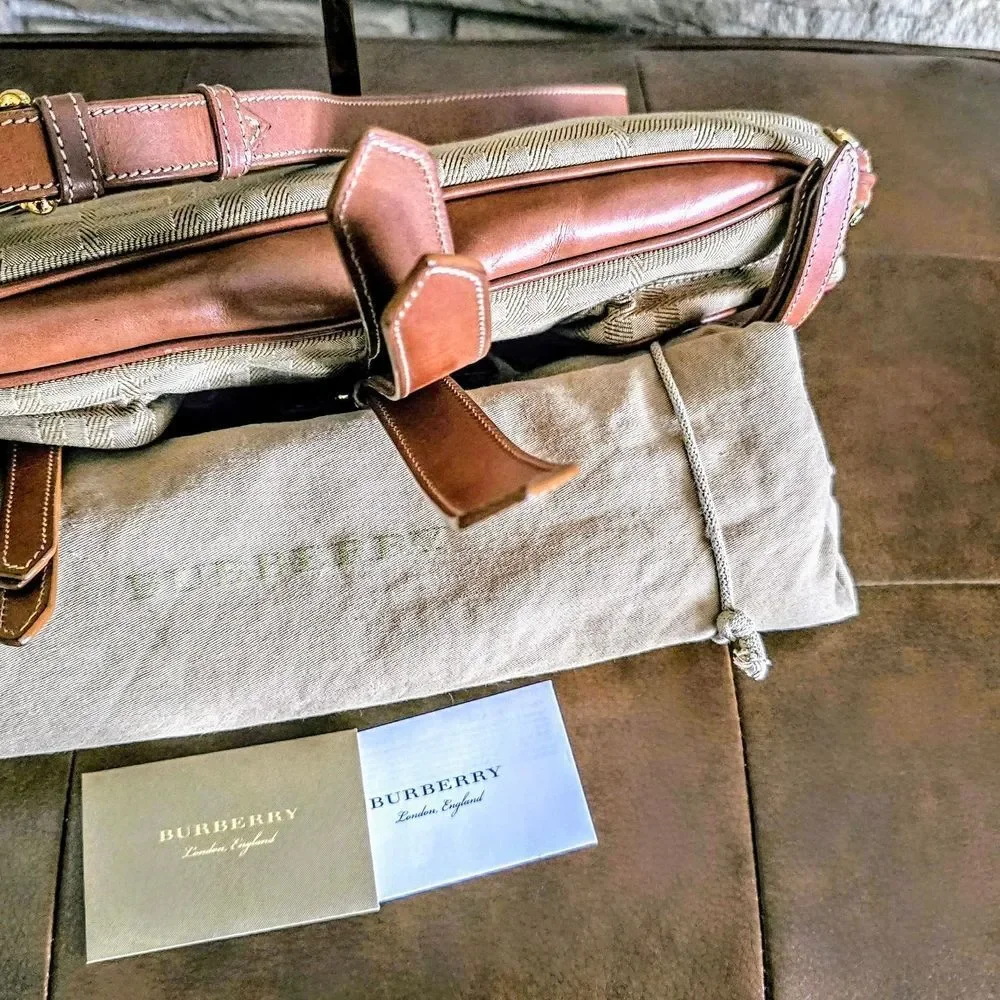 Burberry Brown Plaid Shoulder Bag - Picture 10 of 13